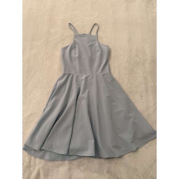 LULUS LIGHT BLUE CALL TO CHARMS SKATER DRESS XS - Picture 1 of 15